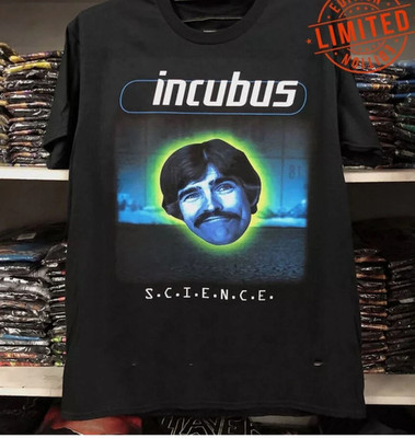 INCUBUS Band SCIENCE Album Black Cotton T Shirt Full Size S-5XL