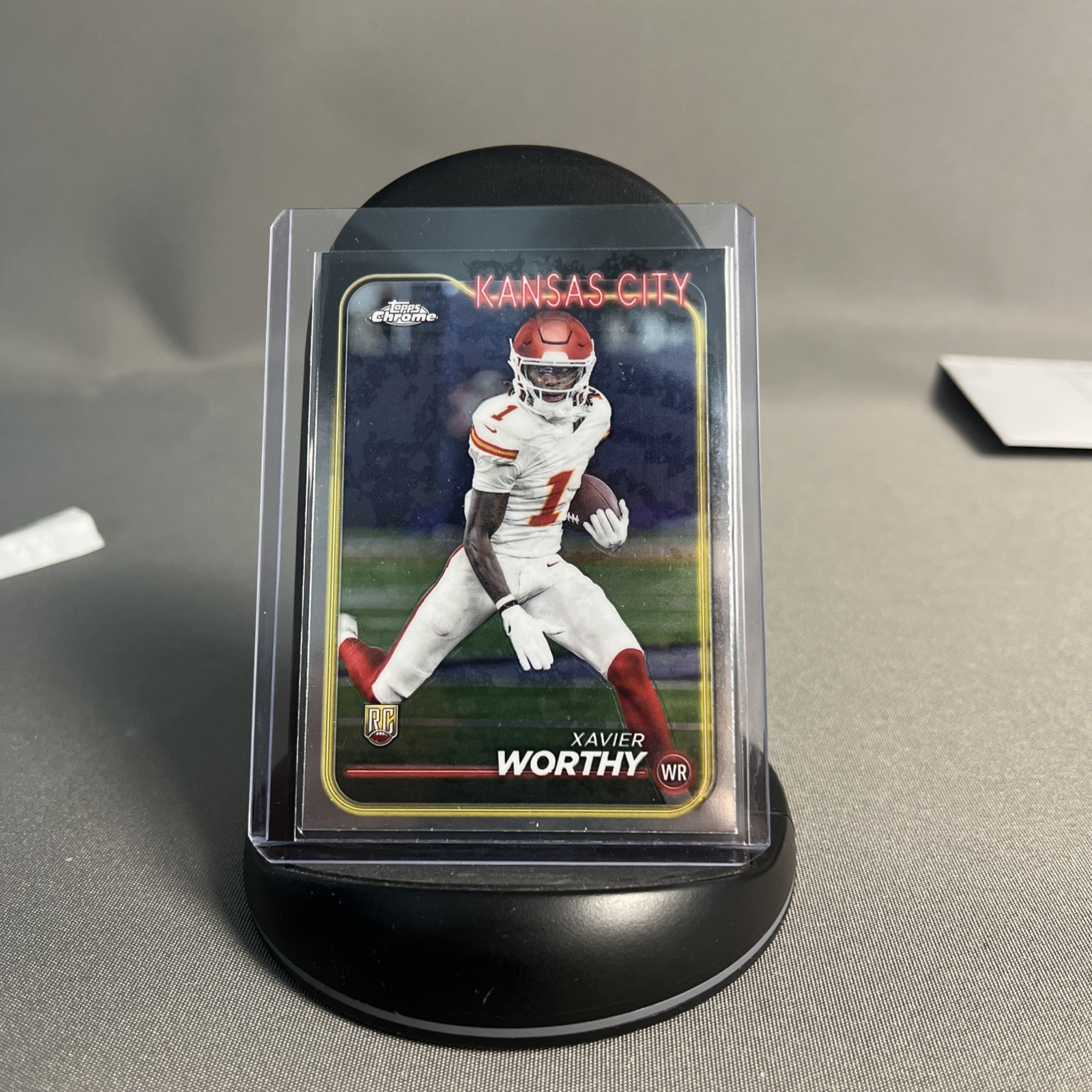 Xavier Worthy  2024 Topps Chrome #208 rookie card  Kansas City Chiefs