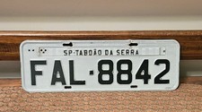 SP Taboao Da Serra License Plate Brazil / Collectible Only FAL-8842 (1 Tag) Vtg
