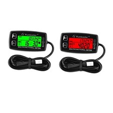 2 Pcs Digital Tach Hour Meter Engine Temperature Gauge RL RL-HM035A-TS002-2PCS