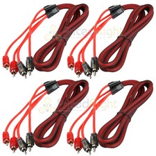 4 Pack 6 Ft RCA Cable OFC Interconnect DS18 R6 Competition Rated Performance Red