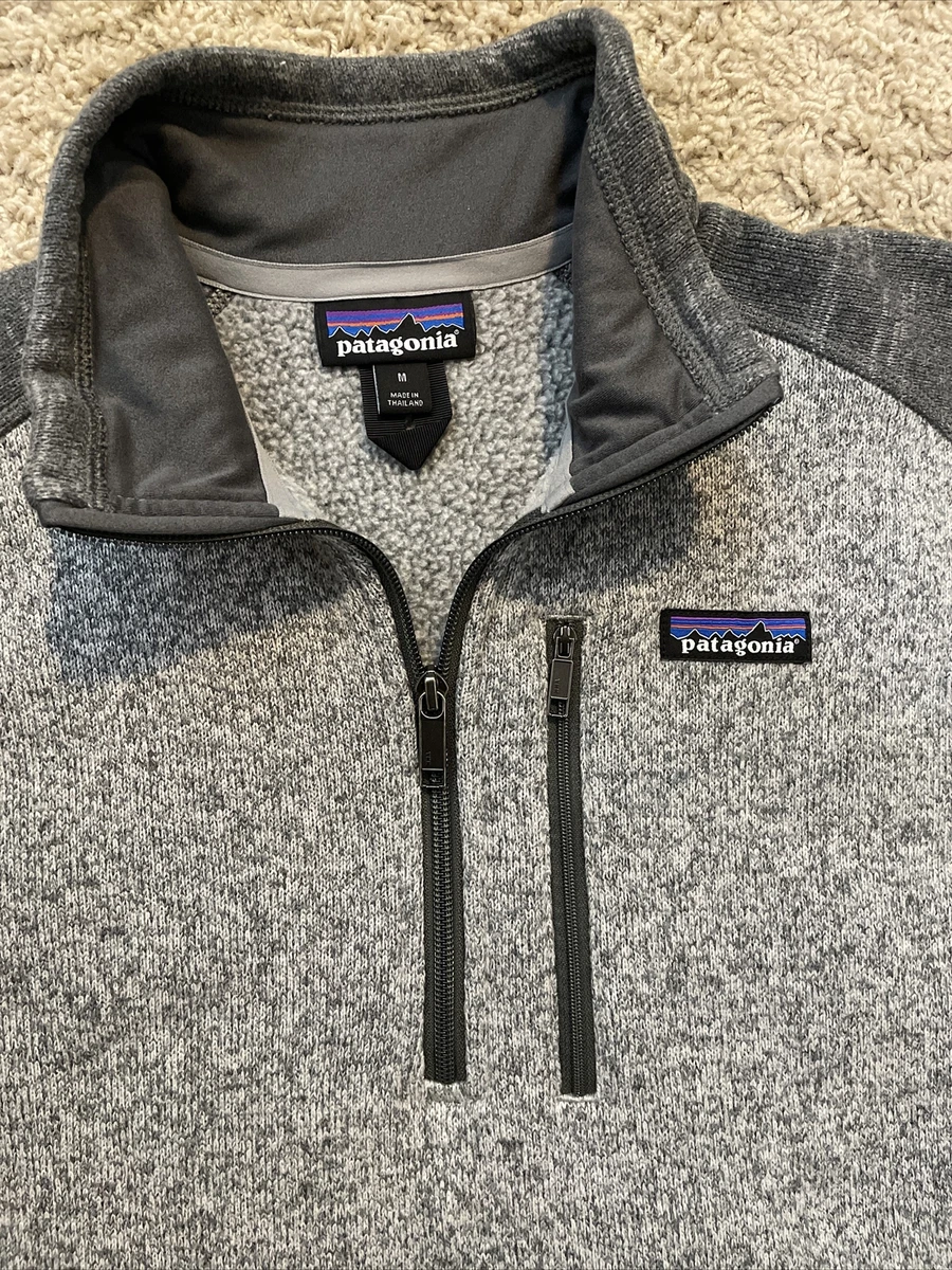 Patagonia Men s Better Sweater 1 4 Zip Fleece Nickel w Forge Grey