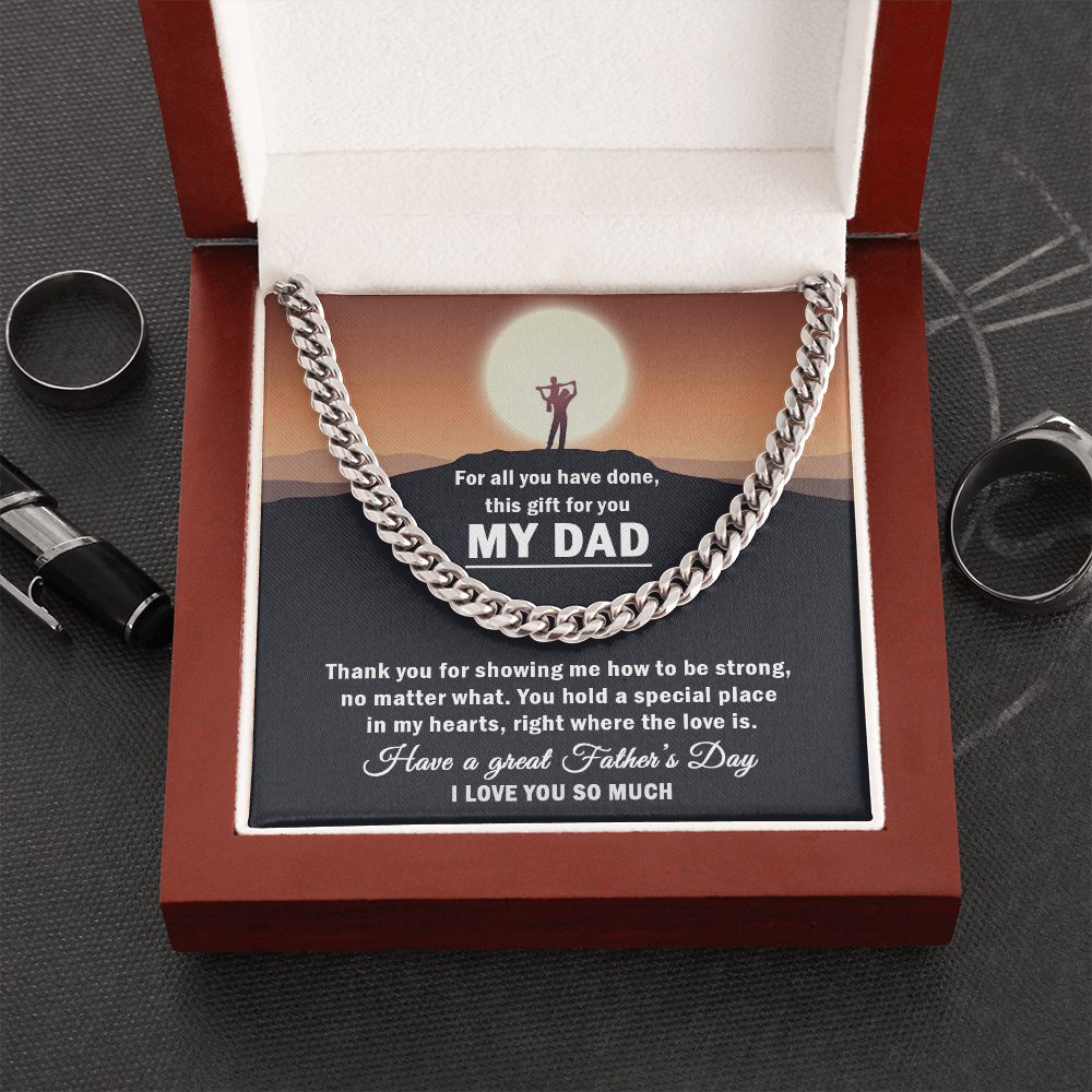 Fathers Day Gift for Dad, Dad Gift Ideas, Cuban Link Chain
