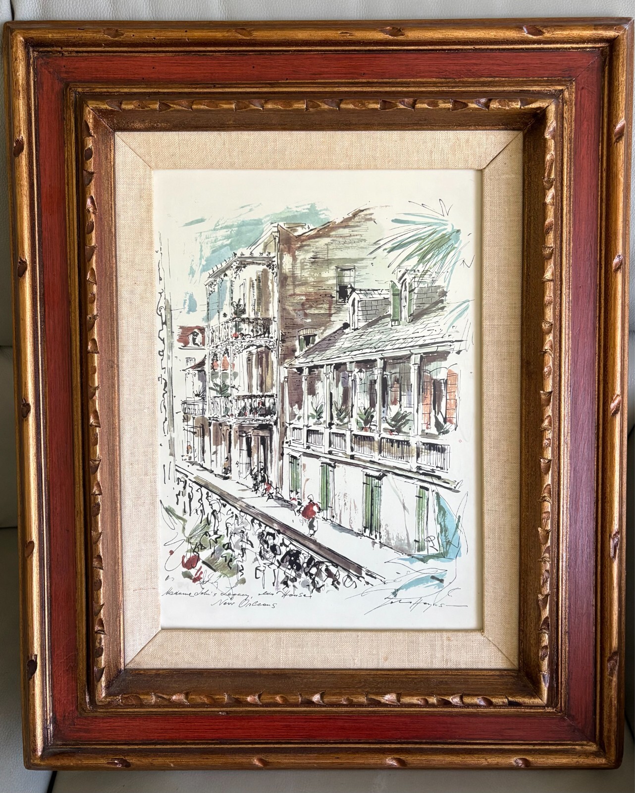 Vintage John Haymson Framed Print Madame John's Legacy Old House New Orleans