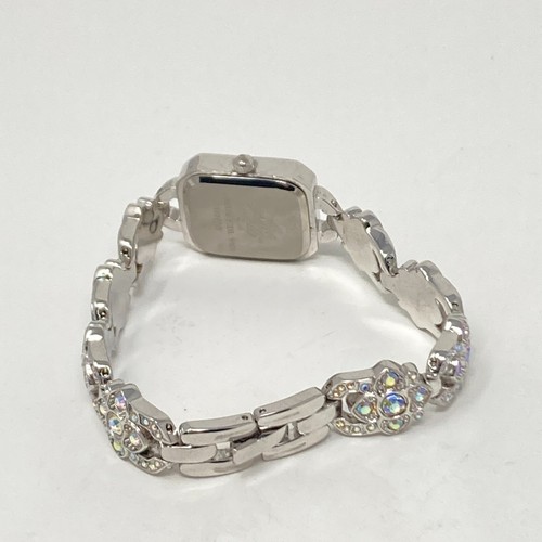 Kirks Folly Watch Women 20mm Silver Tone Aurora Borealis Bling New Battery 7" - Picture 12 of 20
