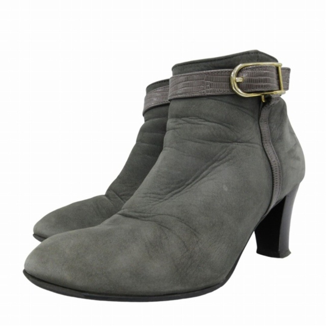 BARCLAY ベージュ ジッパー付きブーティ ブーツ｜ステファノロッシ