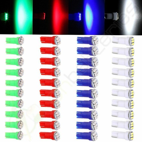 40x T5 3SMD3014 LED Speedometer Gauge Cluster Dash Light Bulbs 74 85
