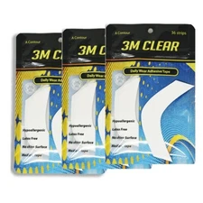 3M 1522 Double Sided Clear Daily Wear AA Contour 3/4" X 3" Wig Toupee 108 PCS