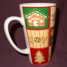 Christmas Holiday Joy Love Give Coffee Mug 16 oz Cup Ceramic Gingerbread MSI