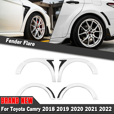 Car Wheel Fender Flares Frame For Toyota Camry 2018-24 SE XSE YOFER Style White