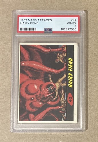 1962 Topps Mars Attacks #42 Hairy Fiend — PSA 4