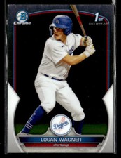 2023 Bowman #BCP-36 Logan Wagner Chrome Prospects Card Los Angeles Dodgers