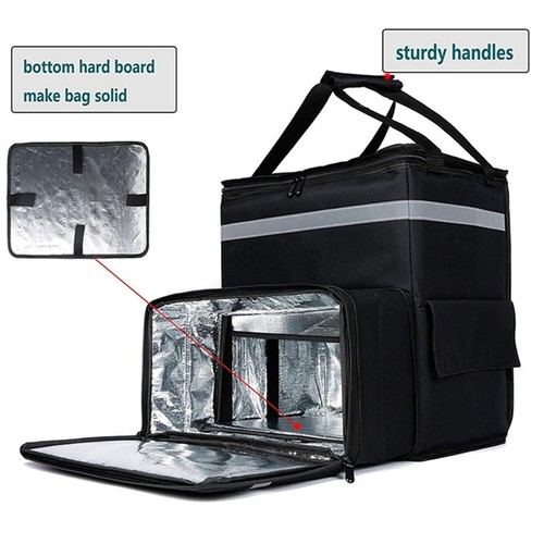 Large Meal Food Delivery Backpack Insulated Thermal Pizza Bag For Uber Eats - Picture 7 of 15