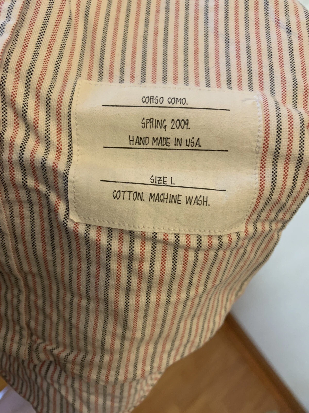 Thom Browne University a righe Oxford taglia 1 grigio rosso made in USA