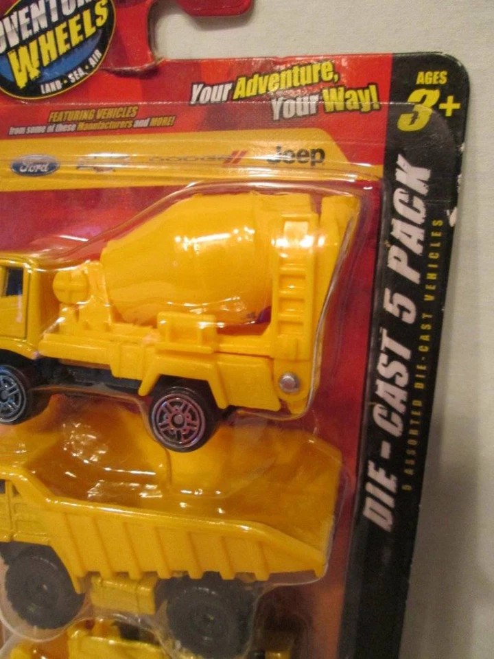 Maisto Adventure Wheels 2013 Die Case 5 Pack Dodge Contruction Trucks NIP Sealed - Image 2 of 4