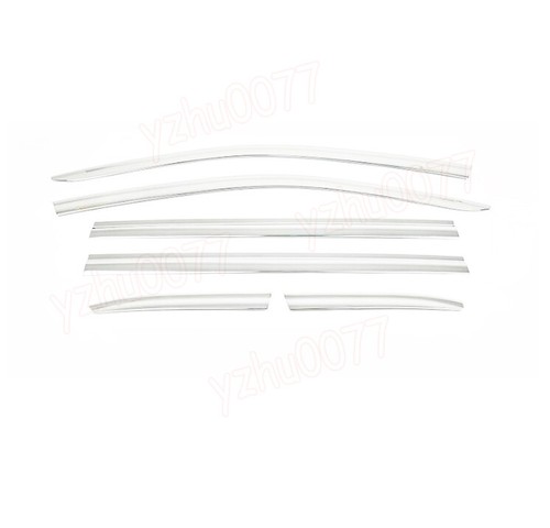 Para Toyota Highlander 2008-2013 cromo ventana visera ventilación cortinas sol lluvia protector - Imagen 2 de 11