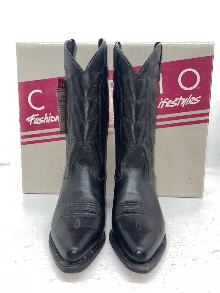 New Women’s Black Capezio Cowboy Boots. L 550 7.5 7 1/2 M. 17-22 - Image 2 of 4