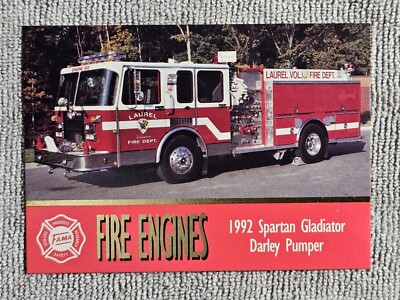 1993 FAMA Fire Engines #50 1992 Spartan Gladiator Darley Pumper Laurel Maryland 