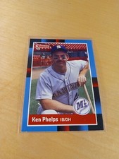 1988 DONRUSS #489 KEN PHELPS Seattle Mariners Baseball Card, 1st Base, DH. (NM)
