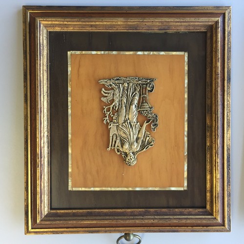 VTG Pair Roman/Greek Godess Queen Relief Plate Wall Art Sungott Studio 7.5x8.5" - Picture 3 of 6