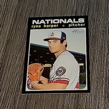 2020 Topps Heritage Baseball RYNE HARPER Base #629 Washington Nationals 