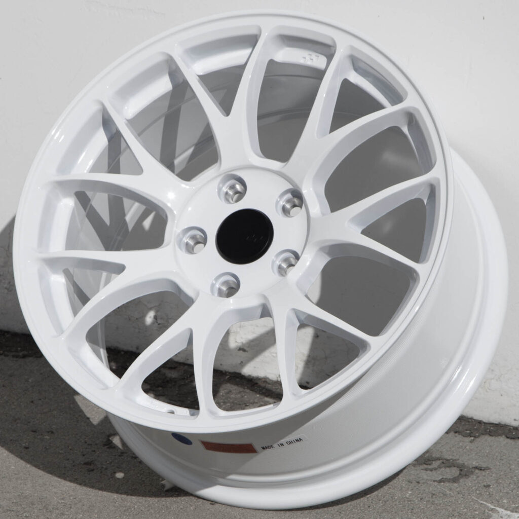 4 CIRCUIT CSF2 17x8 5x114.3 +35 GLOSS WHITE WHEELS FITS HONDA