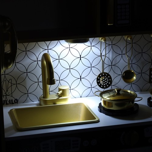 CUCINA PER BAMBINI IN LEGNO CUCINA MODERNA con LUCI FRIGO FORNO e ACCESSORI - Bild 9 von 14