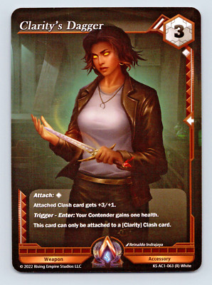 2022 Rising Empire Alpha Clash KS #63 Clarity's Dagger - Accessory Card CCG TCG