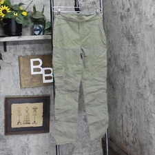 DG2 by Diane Gilman Womens Stretch Twill Cargo Jeans 685755 Green XS