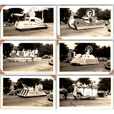 x6 LOT 1936 Kaleva MI Parade Float Vtg Snapshots Acme Line Mfg Mich Public Svc