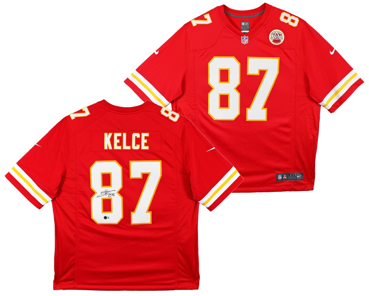 Chiefs Travis Kelce Authentic Signed Red Nike Limited Jersey BAS