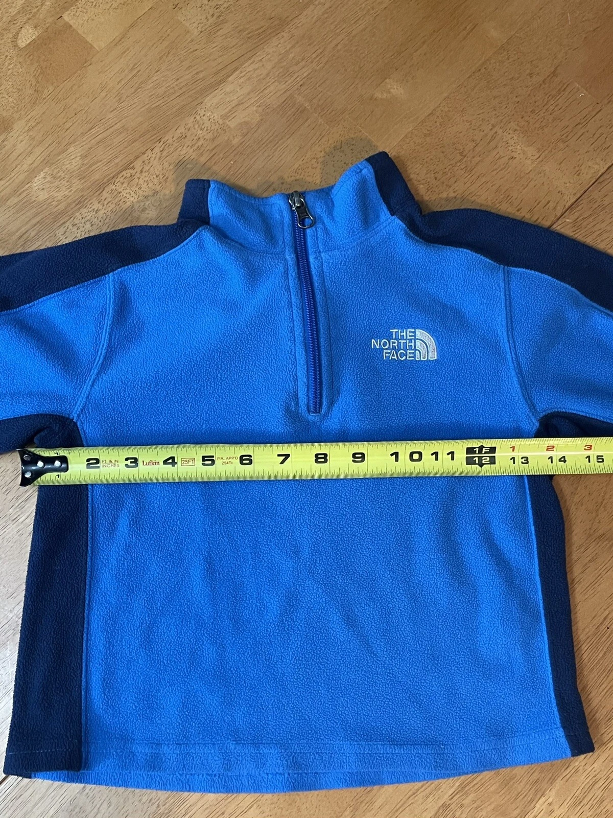 north-face fleece quarter zip coat navy blue jacket