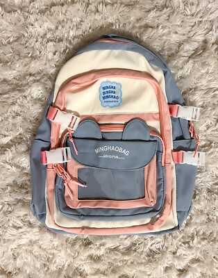 Cute Blue + Pink MingHaoBag Girl's Schoolbag