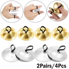 4PCS Finger Cymbals 5.3cm/2.1in, Finger Zills for Belly Dance, Hand Cymbal US