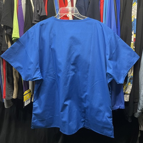 WonderWink Origins Scrubs Top Adult XL Blue V Neck NWT Medical Brand New - Picture 7 of 8
