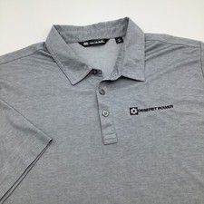Travis Mathew Mens Short Sleeve Pima Cotton Blend Golf Polo Gray Size XXL