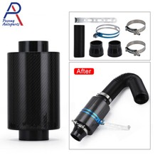 Universal Racing Air Filter Box Carbon Fiber Cold Feed Induction Air Intake Kit Universal Racing Air Filter Box Carbon Fiber Cold Feed Induction Air Intake Kit