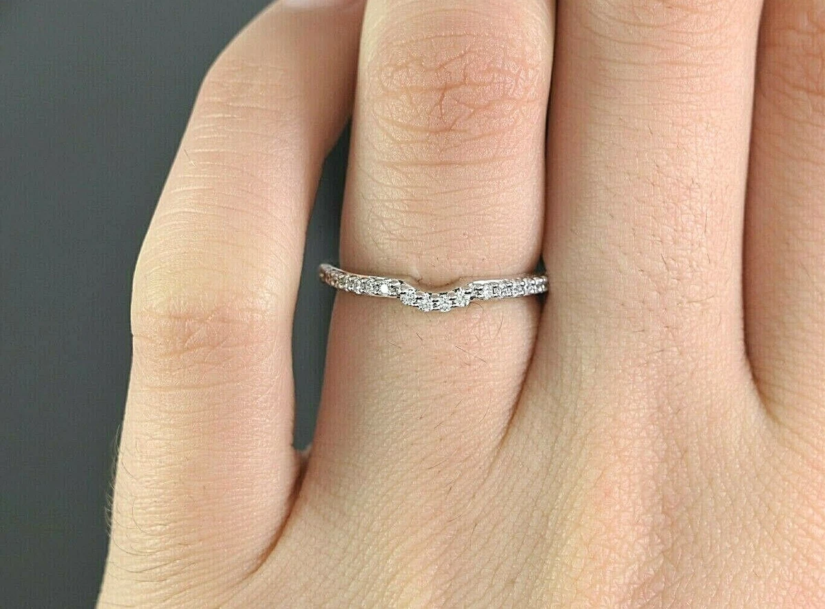 Euro shank deals diamond wedding band