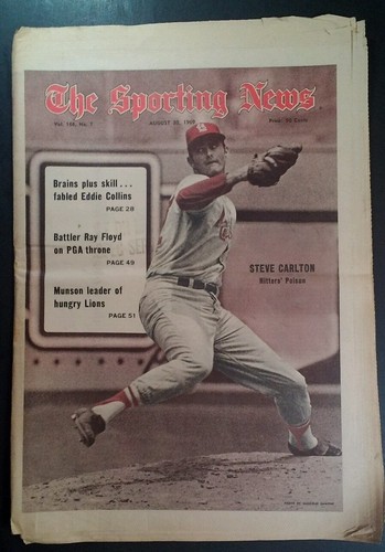 1969 Sporting News ST LOUIS Cards Steve CARLTON Ray Floyd Palmer OJ Red RARE Ad