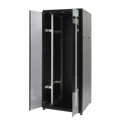 27U 19 Zoll bodenstehend montiert Datenschrank Servergestell & Rollen Set