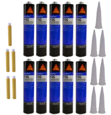 Auto Glass Urethane Adhesive  10 Tubes Sika P2G + (5) 207 Primer Stick