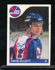 1985-86 O-Pee-Chee Dave Ellett #185 Rookie RC signed auto autograph swsw6
