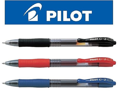 PILOT G2 XS7 PIXIE Mini Penna Roller Gel 0,4mm - Set Da 6, Inchiostro Nero, Meccanismo A Spinta