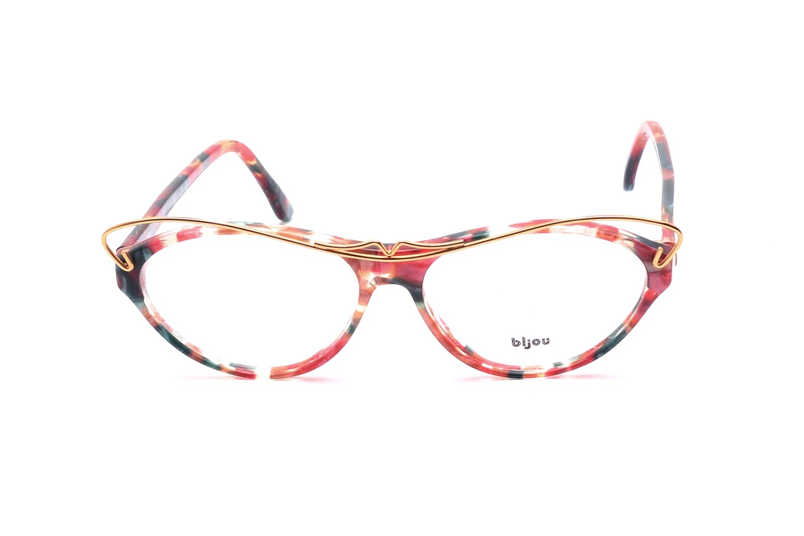 Бриллиантовая бижутерия из ацетата золотистого цвета с верхним отжимом grün Marmor Мод. 173 Франция C10