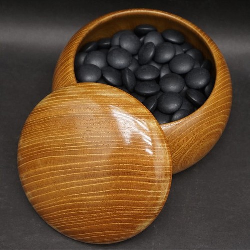 Go stone clam No. 38 Nachi black luxury white stone black stone with go bowl Big - Picture 4 of 10