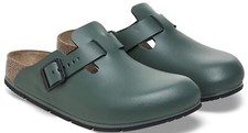 BIRKENSTOCK Ciabatte zoccoli BOSTON PRO 2.0 1026188 leather THYME SALVIA pelle a