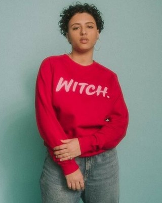 Daughters of Witches Red Witch. Sweatshirt XL Organic Cotton Gift Idea