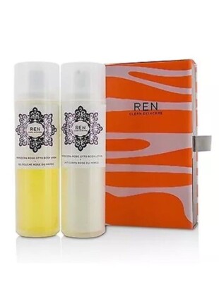 Ren Morococan Rose Duo: Body Wash 200ml/6.8oz + Body Lotion 200ml/6.8oz 2pcs