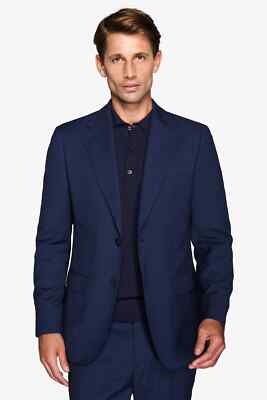 Dan John blau strukturiert schmal Anzug Blazer Jacke Herren Größen S, M, L, XL, 2XL