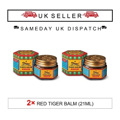 🐯 2X Tiger Balm Red Ointment – 21ml – Extra Strength Relief & Comfort - UK🐯